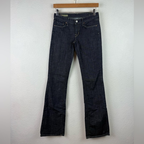 Coh citizens of humanity vintage Y2K bootcut jeans embroidered crocheted 26 long - Picture 2 of 9